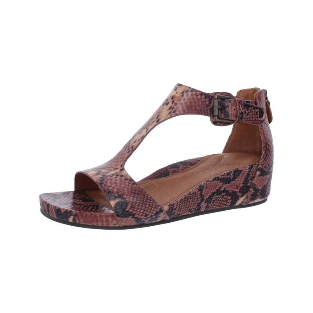 GENTLE SOULS KENNETH COLE Womens Brown 1/2 Platform Gisele Wedge Sandles 7.5 M